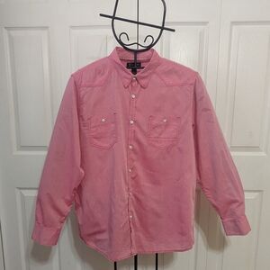 Inc International Concepts Men Long Sleeve 🩷 Shirt Western Patch Elbow SZ- XXL